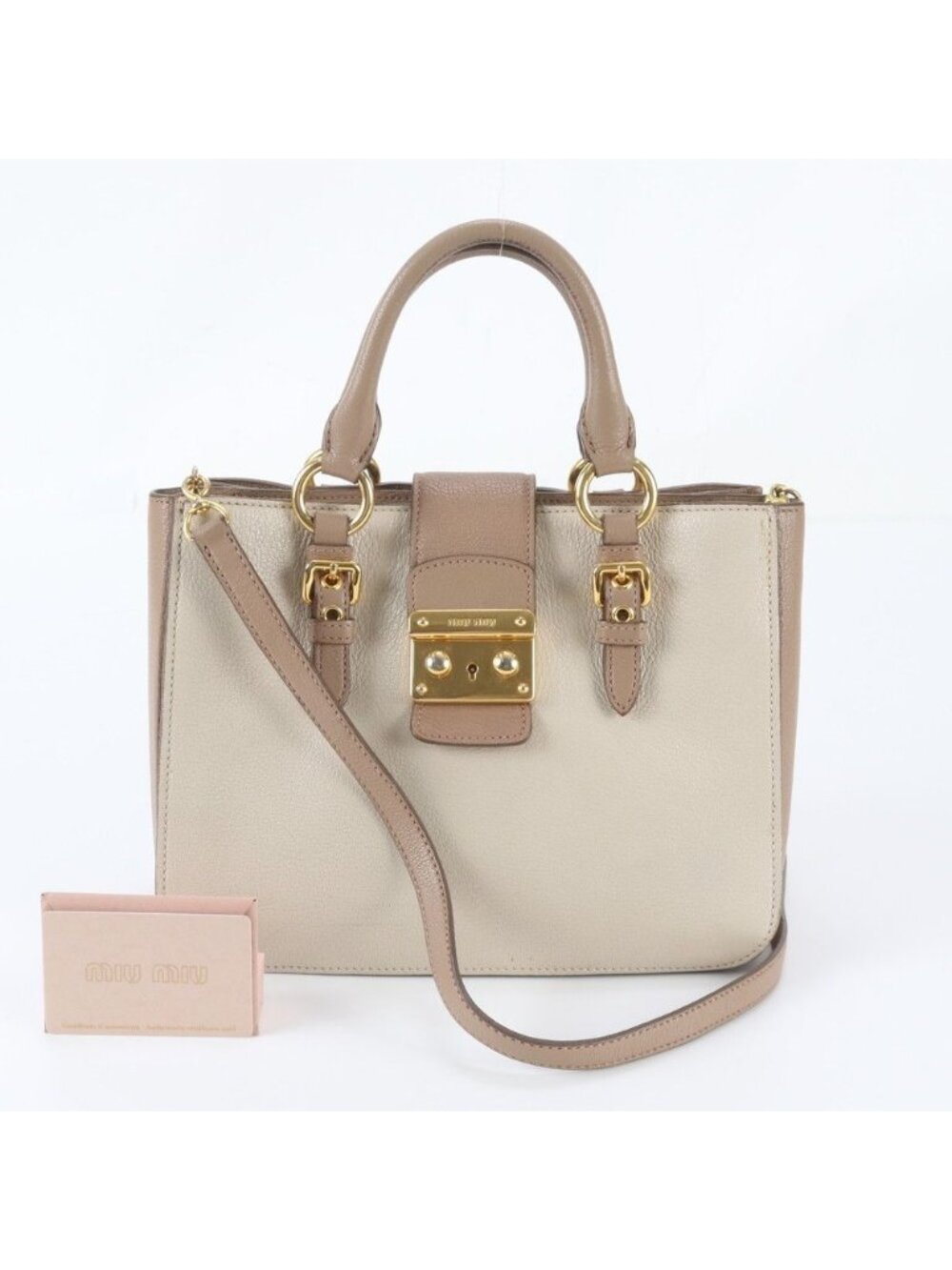 Miu Miu Leather 2-Way Shoulder Bag Crossbody
